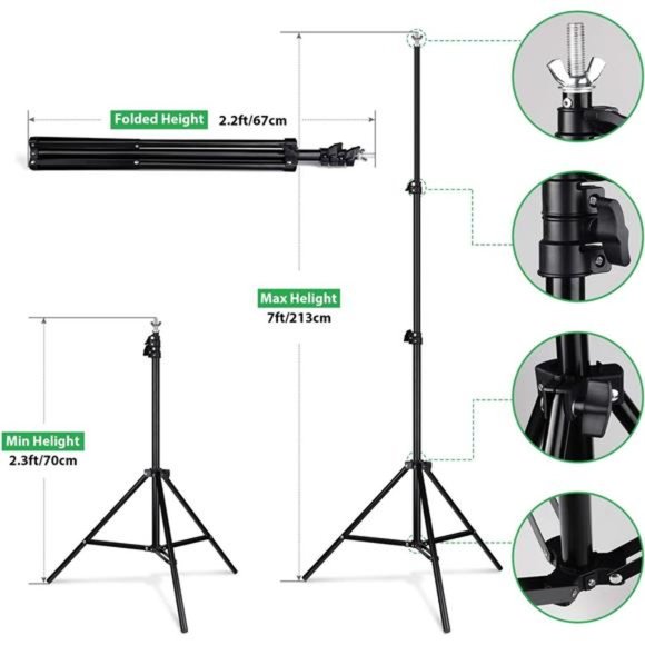 Backdrop Stand - 10ft x 7ft Adjustable Photoshoot Backdrop -Photo Backdrop Stand - Picture 4 of 6